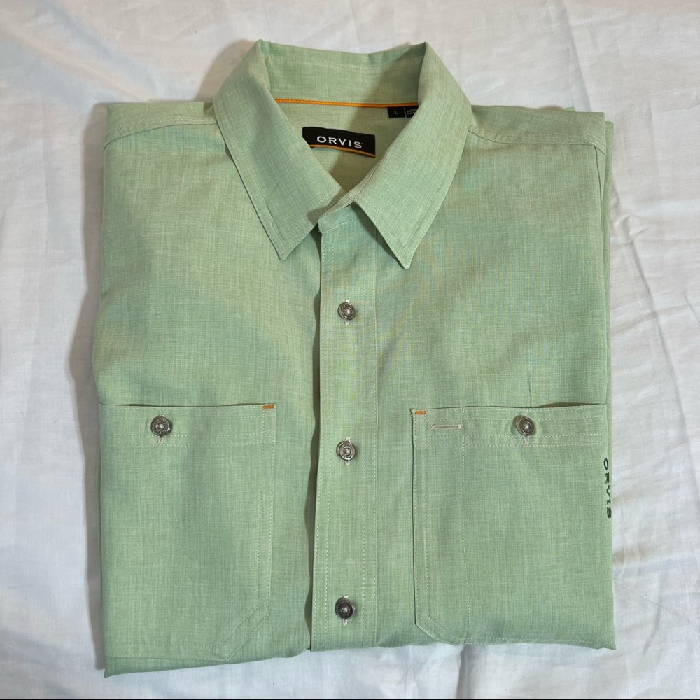 Orvis Men's Green Casual Button Down Shirt - Picture 13 of 13